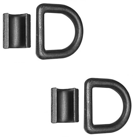 RAParts (2) Black Bolt-On D-Rings 1/2" Diameter 12,000-Lb Capacity 4,000-Lb Work Load Rating