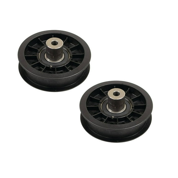 RAParts (2) Flat Idler Pulley Fits John Deere X300 X300R X304 X310 X320 X324 X340