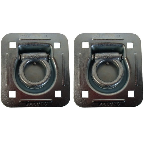 RAParts 2 Flatbed Truck Cargo Trailer 6000lb Tie Down Strap Flush Mount Recessed D-Rings