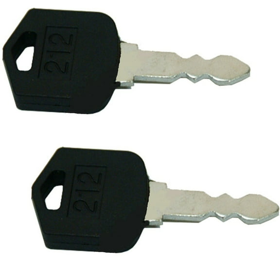 Two (2) D554212 Ignition Keys for Various Doosan & Daewoo Forklift Models