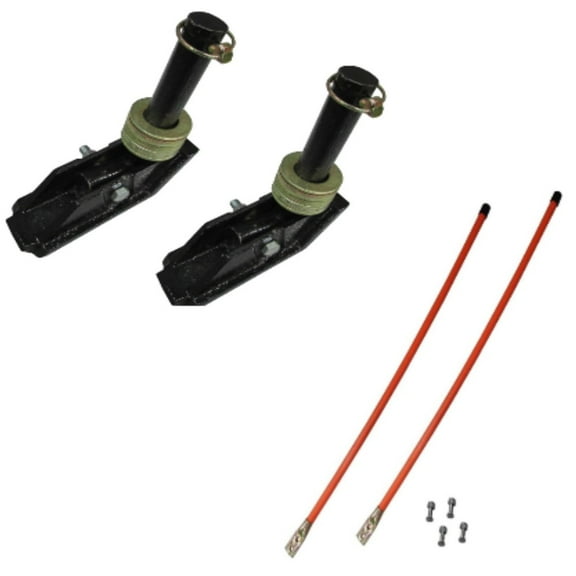 RAParts 2 Pk Square Snow Plow Shoes W/ Blade Markers Western Fits Boss Curtis Hiniker