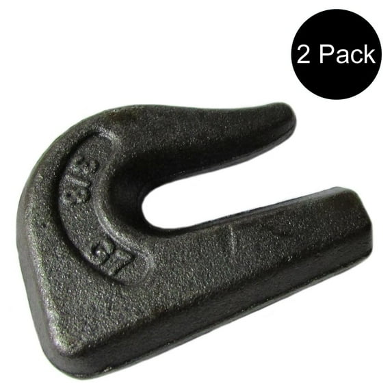 RAParts 2 Weld On Tow Tie Down Chain Grab Hooks 3/8" G70 Bucket Flatbed Trailer Wrecker