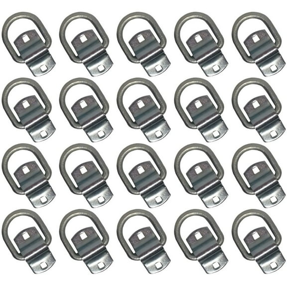 RAParts (20) Bolt-on 1/2" D Rings Flatbed Truck Trailer Rope Tie Down Strap D-Ring