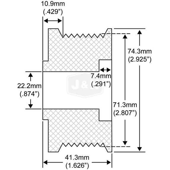 RAParts 208-12003-JN J&N Electrical Products Pulley