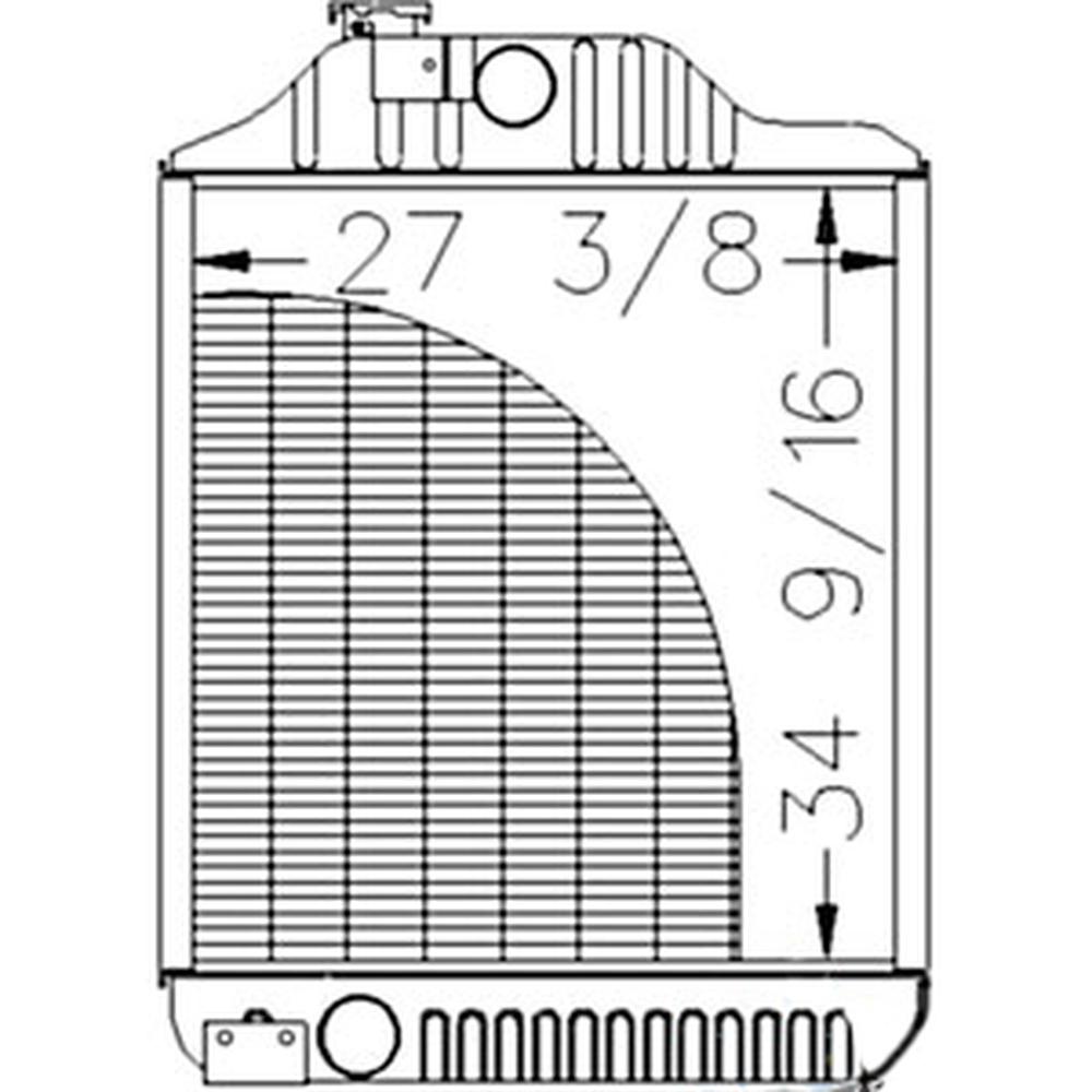 RAParts 219939 Tractor Radiator - 34 1/2 x 26 7/8 x 3 1/2 Fits John ...