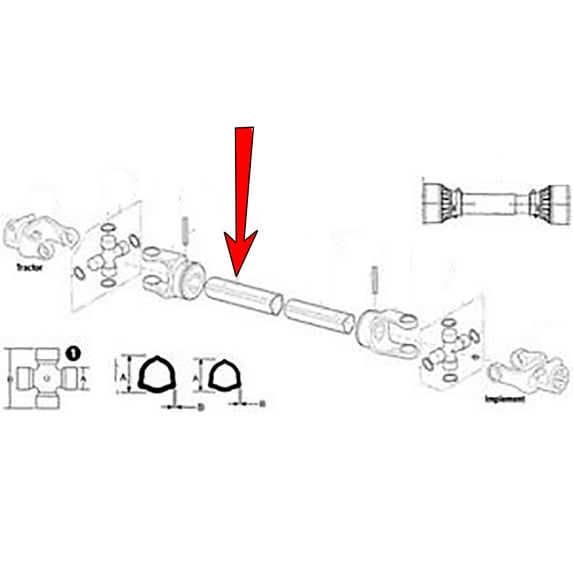 RAParts 274237 Fits Ford/New Holland Disc Mower 3.4mm Outer Drive Tube 442 452
