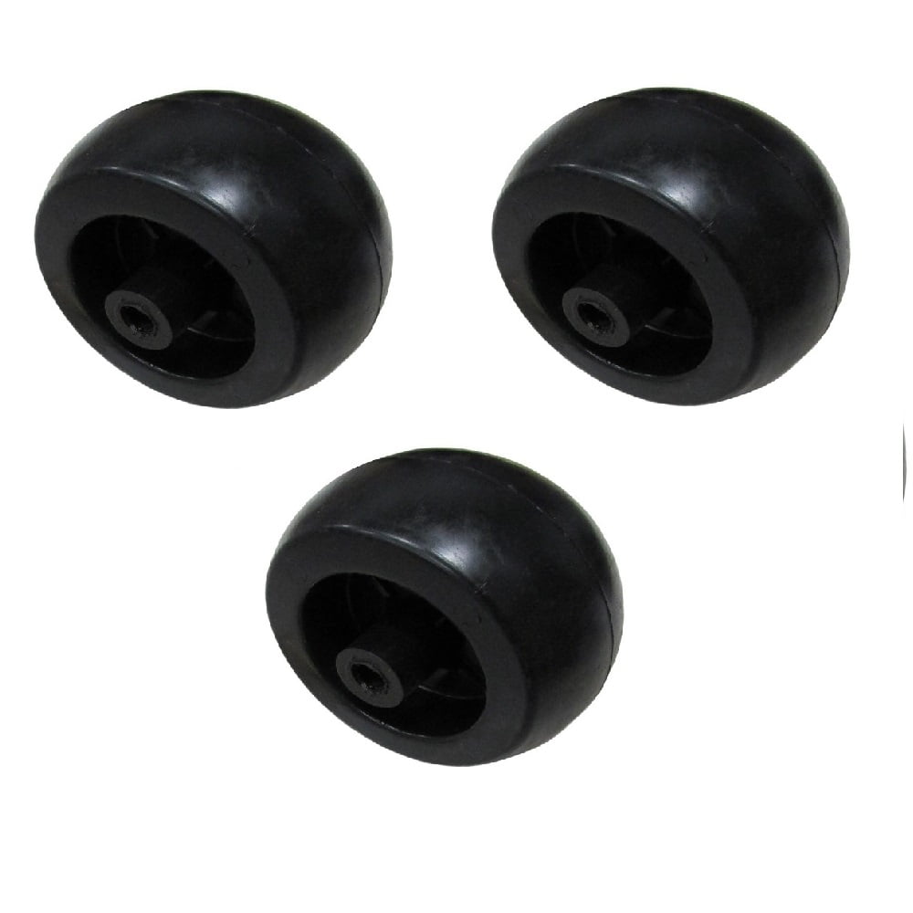 2-Pack Deck Wheels With Bolts & Nuts For Hustler Super Z 52", 60", 72" Mowers – Black Plastic, Caltric