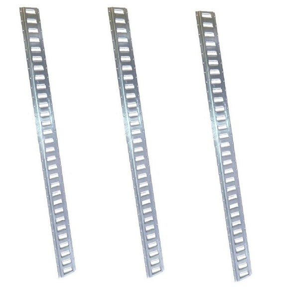 RAParts (3 Piece) Horizontal 8 ft E-Track Trailer Tie-Down Rails Galvanized Steel