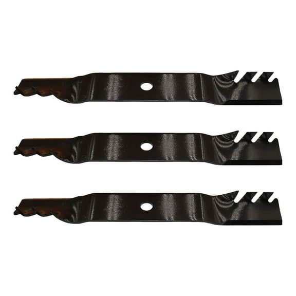 RAParts (3) Toothed Mulching Mower Blades Fits John Deere Compact Tractor 4010 4110 54" Deck