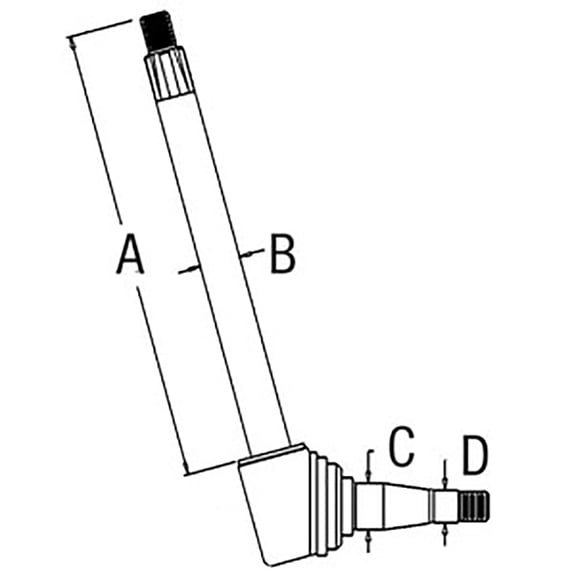 RAParts 3046436V91 Fits Massey Ferguson Tractor Right Hand Spindle 2675 2705