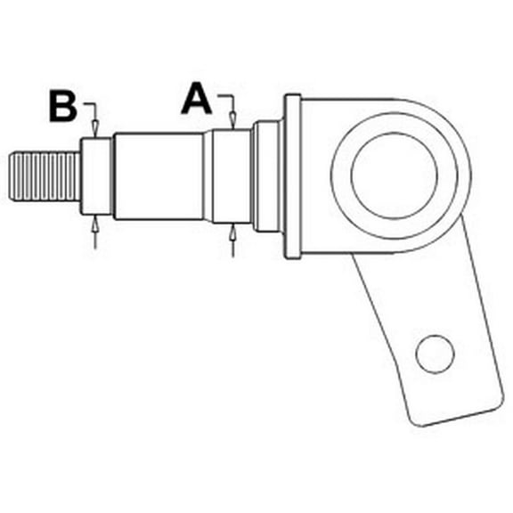 RAParts 335130A1 Spindle R/H Fits Case 580K, 580SK, 580L, 580SL, 580M, 580SM