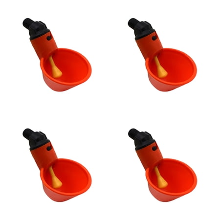 RAParts (4) Automatic Waterer Drinker Cups Chicken Coop Poultry Chook Bird Turkey Drinker