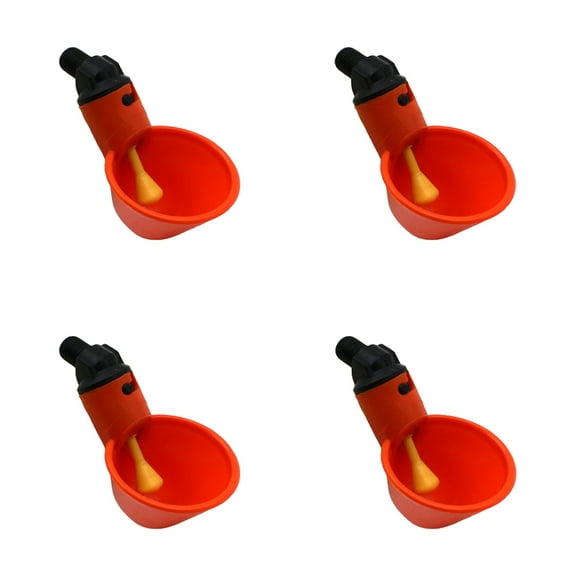 RAParts (4) Automatic Waterer Drinker Cups Chicken Coop Poultry Chook Bird Turkey Drinker