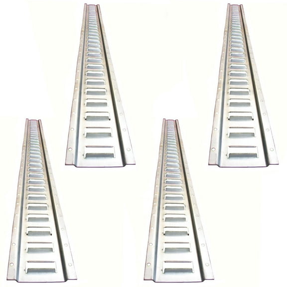 RAParts (4 Pack) 5' Galvanized E-Track Horizontal for Trucks/Trailers/Cargo Vans