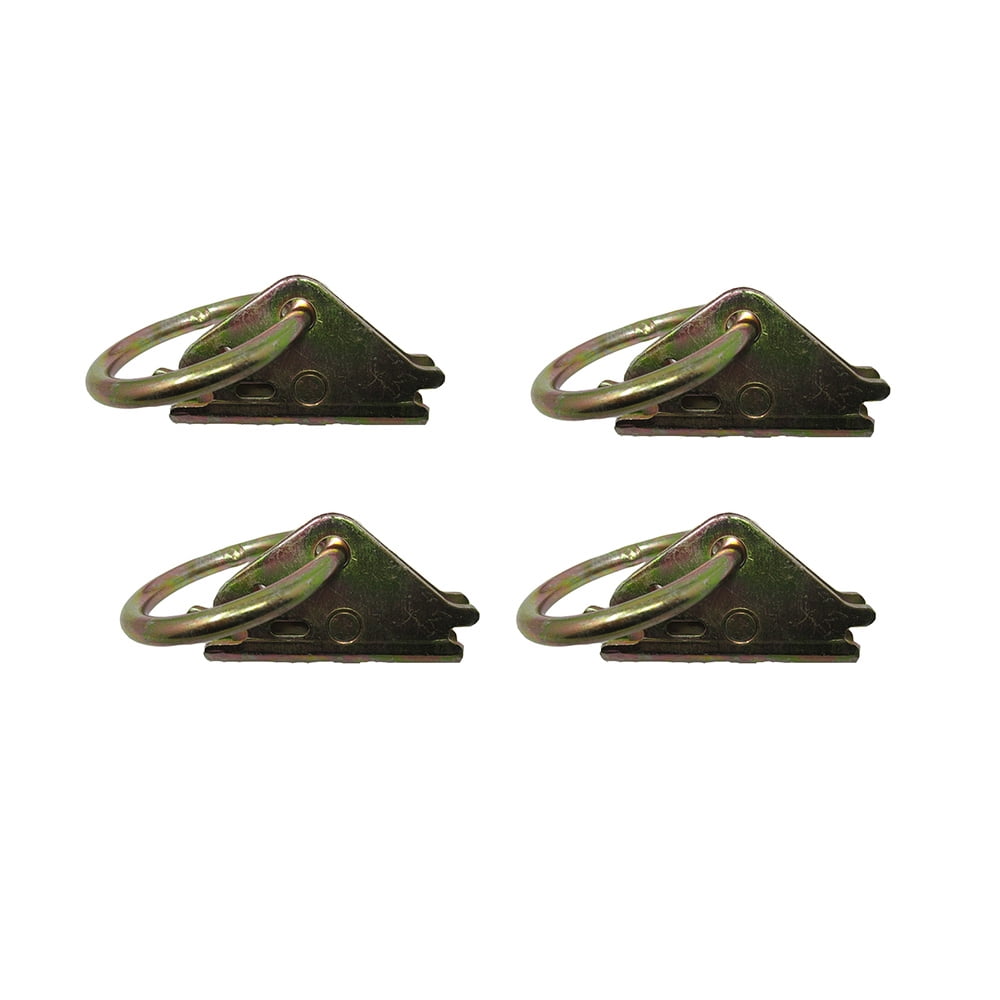 4-Pack Heavy Duty E-Track 2" D-Ring Fittings For Enclosed Trailers – Tie-Down Strap Anchors