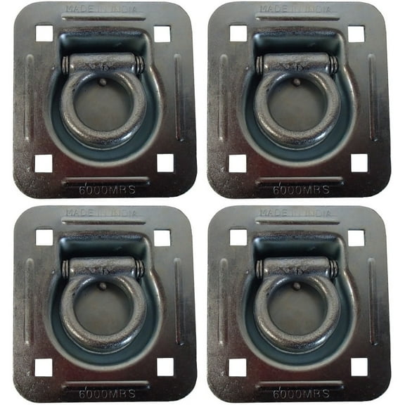 RAParts 4 Recessed Anchor Point Tie Down Cargo Truck Container Quad Van Trailer D-Rings