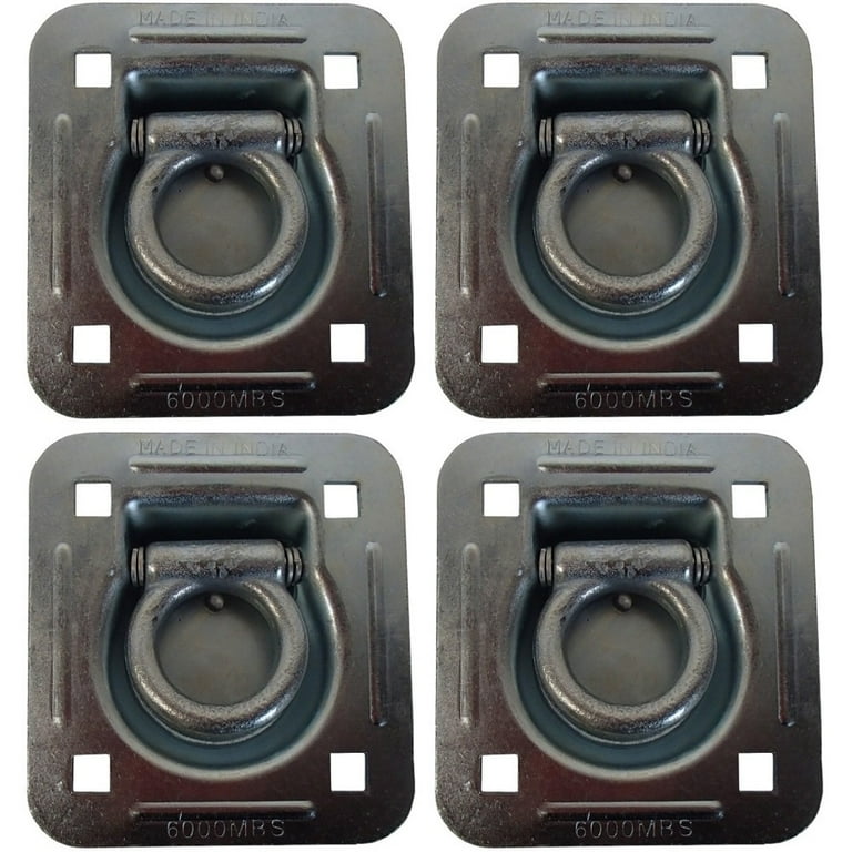 GRIPON 8x Recessed Tie Down D Rings Cargo Quad Trailer Van Anchor - Foto 2