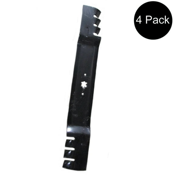 RAParts (4) Replacement 21-3/16" X 6 Point Star Mulching Blades- Toothed Fits MTD Mowers