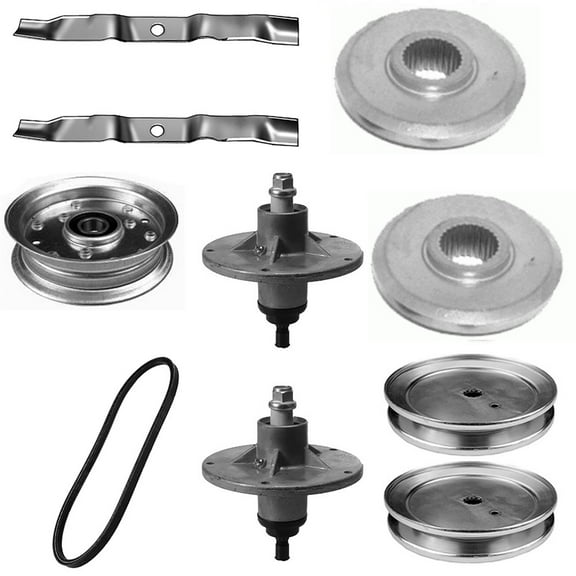 RAParts 42" Deck Rebuild Kit Fits Murray Riders Spindle Blades Belt Pulleys Adapters