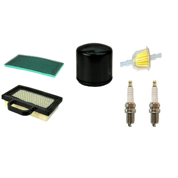 RAParts 499486 Filters with Spark Plugs Set Fits Briggs and Stratton Intek V-Twin 4049 Spark Plugs Fits Champion RC12YC Pre-Filter 273638S Universal Fit Fuel Filter 84001895