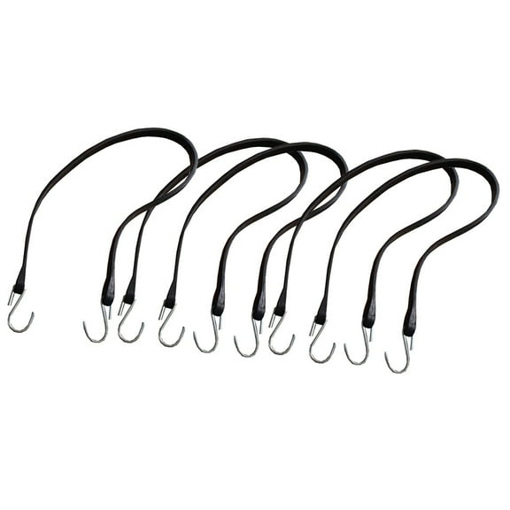 RAParts (5) Tarp Straps 41" Long Natural Rubber Bungee Cord Tie-Downs with Hooks Trailer Tie Down
