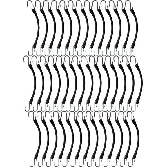 RAParts (50) 9" Rubber Tarp Straps Bungee Flatbed Truck-Trailer-Tire Chain Tie-Downs