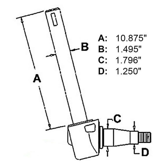 RAParts 519391M91 Fits Massey Ferguson Industrial/ Construction Left Hand Spindle 40