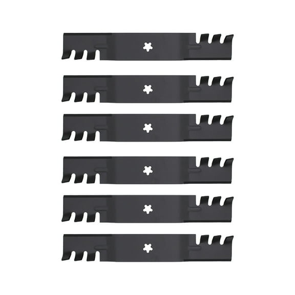 RAParts (6) Toothed Mulching Blades 532 18 72-55 Fits Husqvarna 3 Blades for a 54" Deck