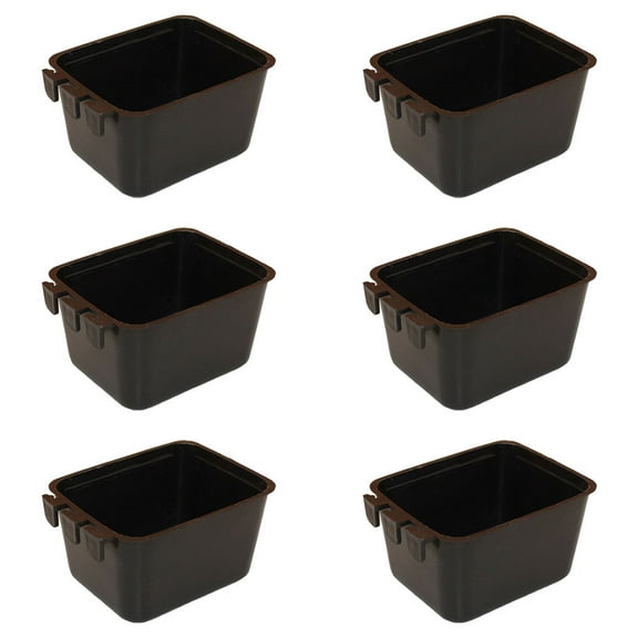 RAParts (6x) New 16 Fl Oz Hanging Feed and Water Cage Cup (4 x 3-1/2 x 2-1/2) For Rabbits