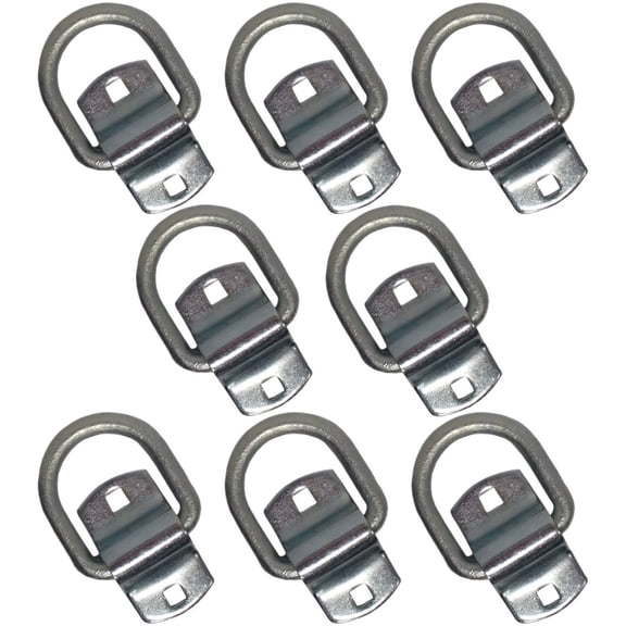RAParts 8 Bolt-on 1/2" D Rings Flatbed Truck Trailer Tie Down Rope Chain Strap D-Ring