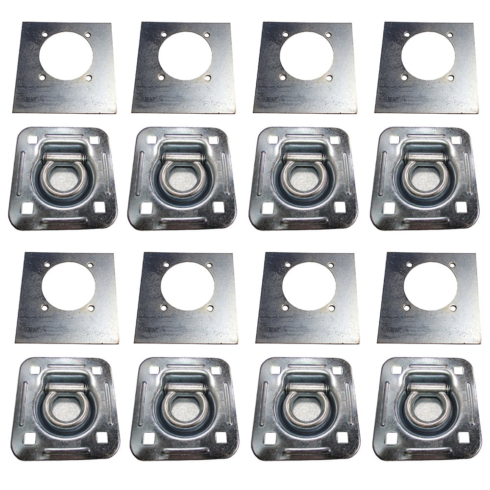 recessed trailer d ring tie down with backing plate