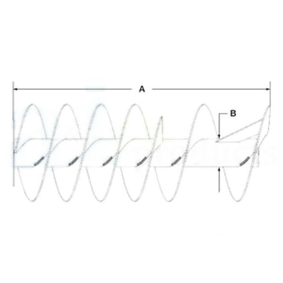 RAParts 84522663 Auger, Vertical Unloading; High Capacity Unload, Ext Wear