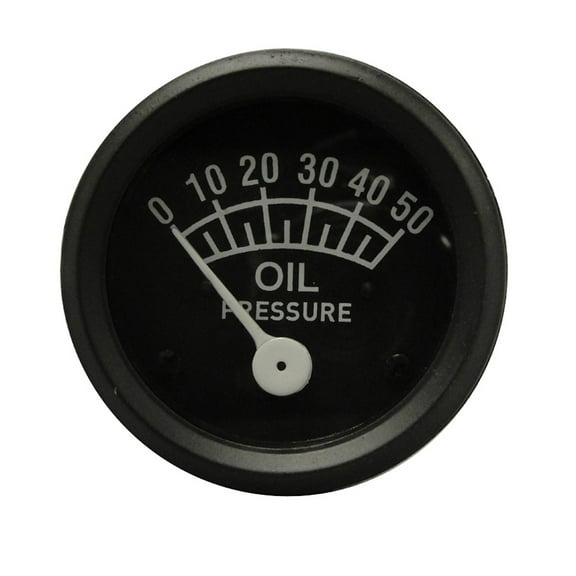 RAParts 9N9273A New Black Bezel Oil Pressure Gauge Fits Ford Tractor 8N 9N 2N (50lb)