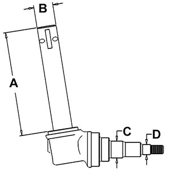 RAParts A & I Products Spindle (RH/LH) (HI CLEARANCE 20"). Fits Case-IH Replacement for Ca...