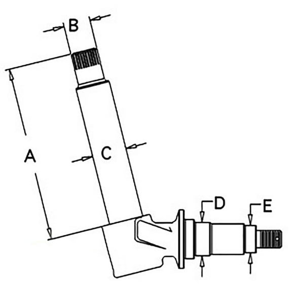 RAParts A161274 Fits Case David Brown Tractor Spindle 2090 2290 2390 2394 2590 2594