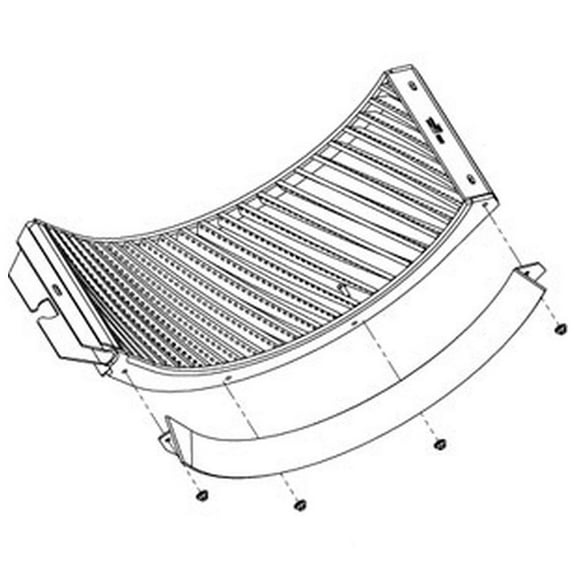 RAParts AH205254HB Concave, Front (Small Grain, Helical Bars)