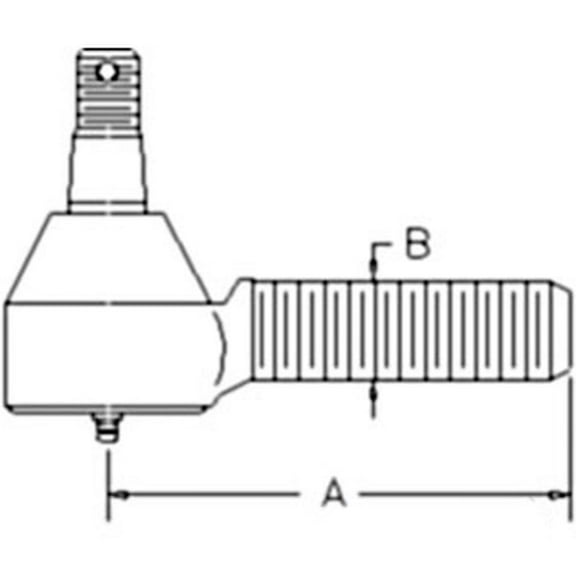 RAParts AL110074 Inner Tie Rod Fits John Deere Tractor 2040S, 2140, 2155, 2355