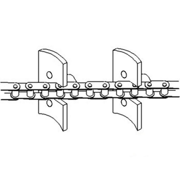 RAParts AM71149583 Clean Grain Elevator Chain, Rubber Paddles
