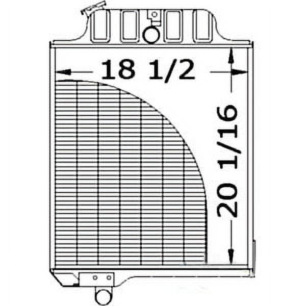 RAParts AR38551 New Tractor Radiator Fits John Deere 2510 2520 4276D ...