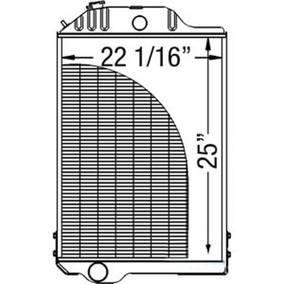 RAParts AR48735 New Radiator 24" High 22.062" Wide Core Fits John Deere Tractor 4320