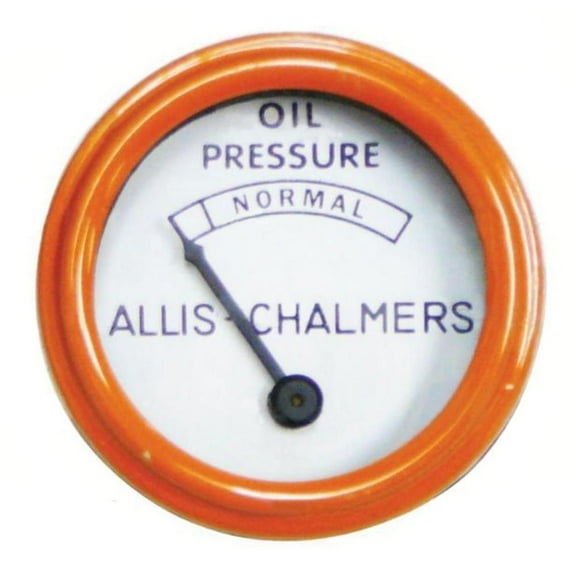 RAParts Aftermarket S.68443 GAUGE, OIL PRESSURE, ORANGE Fits Allis Chalmers WD WD45 WF