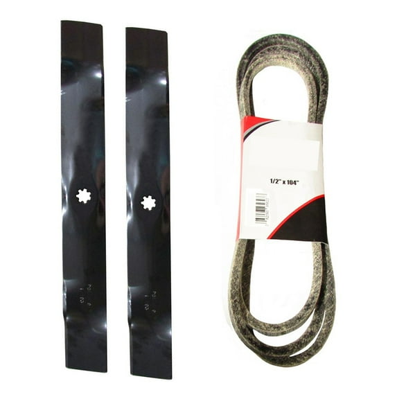 RAParts Blade & Belt Kit Fits John Deere D100 D105 D120 D125 D130 GY20850 GX20072