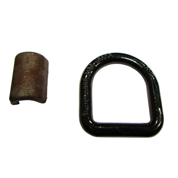 RAParts Bolt On Weld On Black Painted Forged D Ring 1/2" Rope Strap Chain Tie Down