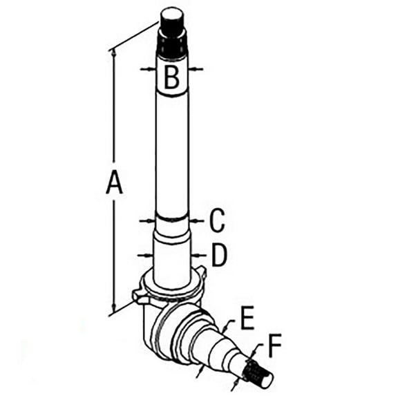 RAParts C9NN3106B Left Hand Spindle Fits Ford New Holland Tractor 8000 9000