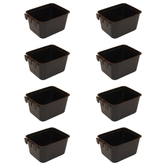 RAParts Cage Cups 8-pk New Black 1 Pint/16 fl oz Hanging Feed & Water Cups Chicken Poultry