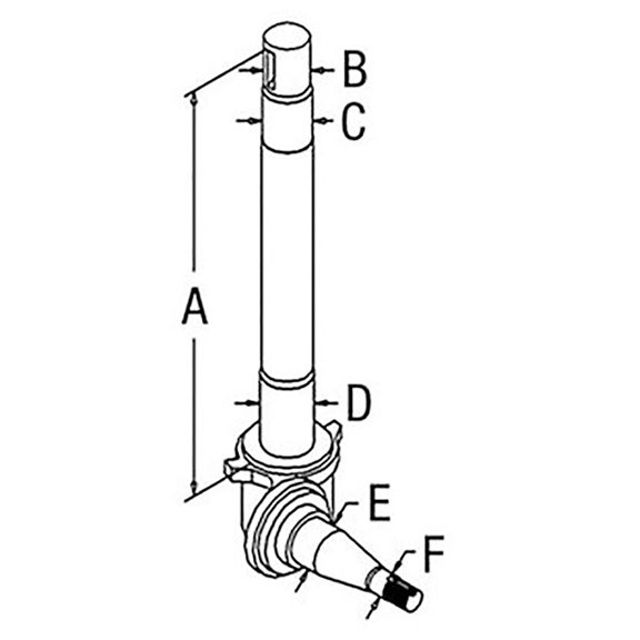 RAParts D2NN3106B Fits Ford/New Holland Tractor Left Hand Spindle 5200 7200