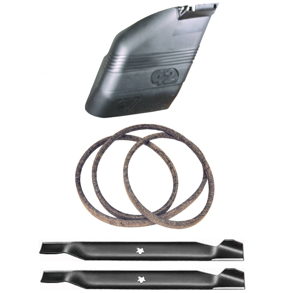 RAParts Deck Blades Belt Deflector Combo Fits Craftsman 42" LT1000