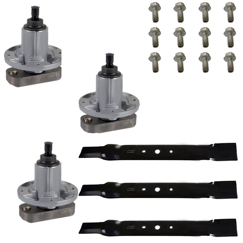 RAParts Deck Kit Blades Spindles Bolts Fits John Deere 48 Cut L120 L130 Mowers Walmart