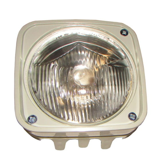 RAParts ELS-F-4413005-BA Headlight, RH, Square, Plastic, Gray (60/55 Watt) E0NN13005BA