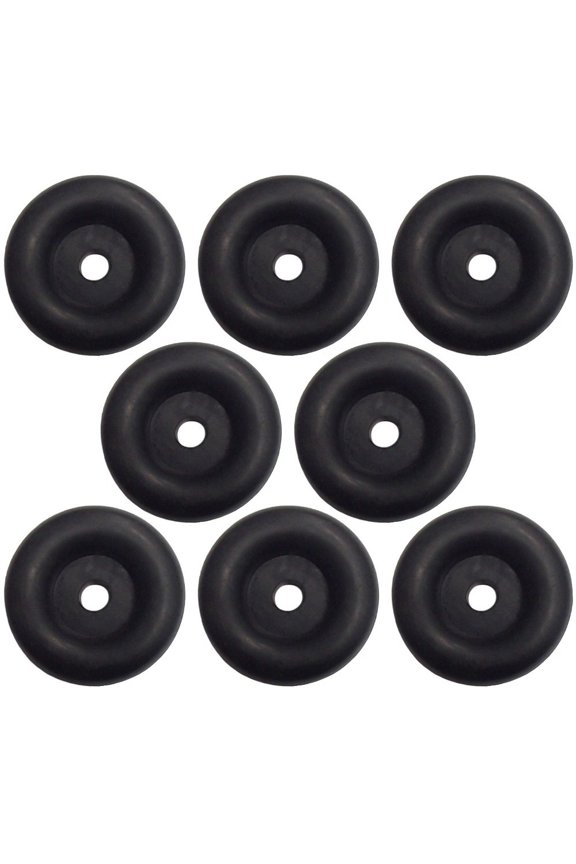 RAParts Eight (8) Cargo Trailer Door Ramp 2.5" Round Black Rubber Bumper Replacement